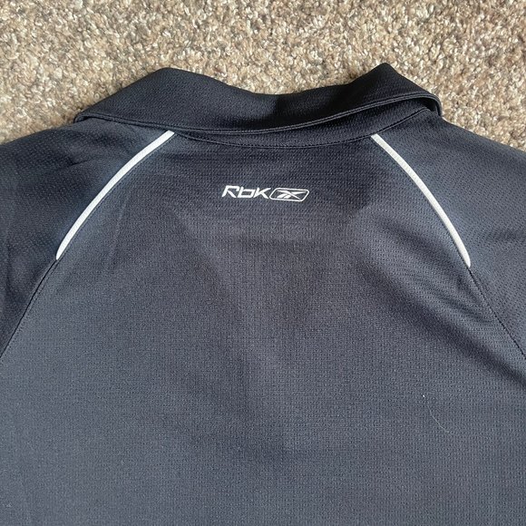 Women's Reebok PlayDry Golf Pickleball Tennis Polo Shirt, Size Medium Black - Picture 4 of 9